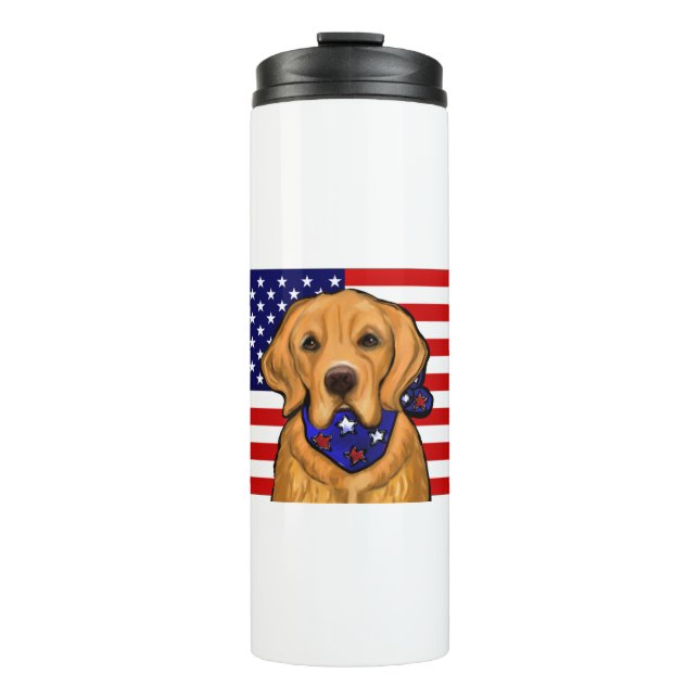 GARRAFA TÉRMICA  RETRIEVER DOURADO (Frente)