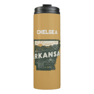 Garrafa Térmica Retro Arkansas State Personalizado