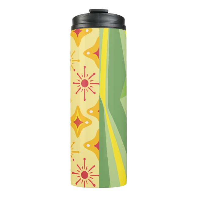 Garrafa Térmica Retro Sunshine Patterns – Bold Colorful  (Frente)