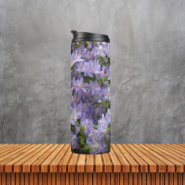 Garrafa Térmica Rhododendrons roxos adoráveis