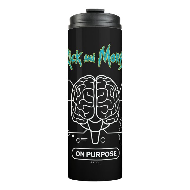 Garrafa Térmica RICK AND MORTY™ | Baixar Cérebro Reserva (Frente)