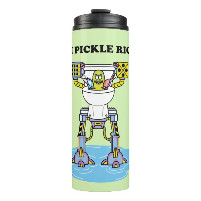 Garrafa Térmica RICK E MORTY™| Picles Rick Toilet Mech (Frente)