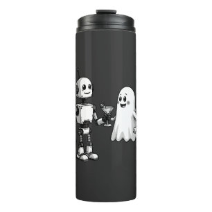 Garrafa Térmica Robô Shaking Ghost Spooky Halloween Rebotic