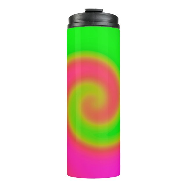 Garrafa Térmica Roda Verde Rosa (Frente)