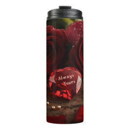 Garrafa Térmica Romantic Red Rose Valentine Insulated Travel Water