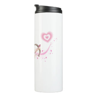 Garrafa Térmica Romantic Valentine Art with Pink Heart Glow