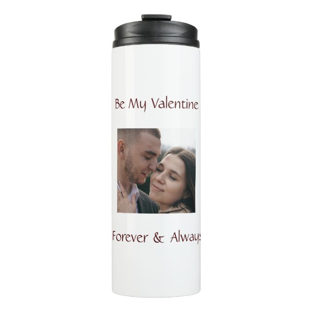 Garrafa Térmica Romantic Valentine Tumbler – Add Your Photo (Frente)