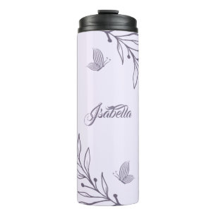 Garrafa Térmica Romântico elegante floral