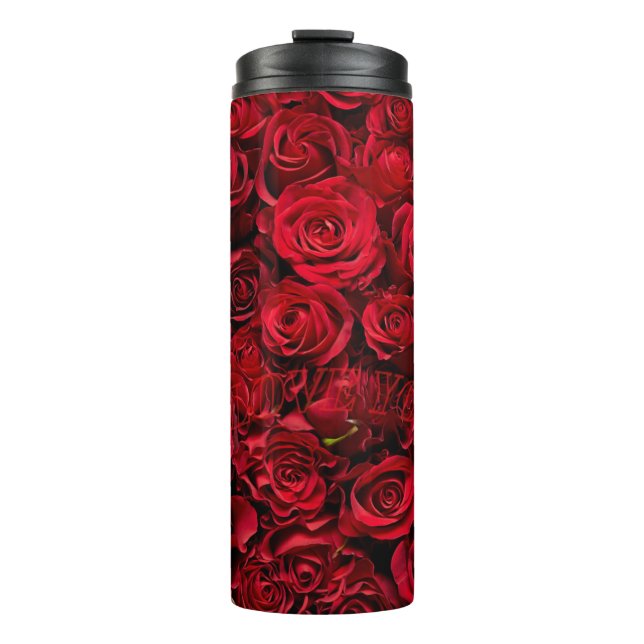 Garrafa Térmica Rosa amor (Frente)