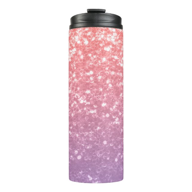 Garrafa Térmica Rosa cor-de-rosa lavanda roxa brilha (Frente)