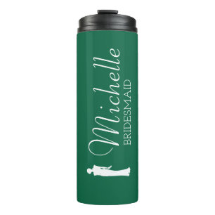 Garrafa Térmica Rosa Corado Personalizado para Damas de Honra