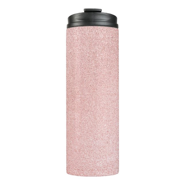Garrafa Térmica Rosa de luxo design de ouro-relva (Frente)
