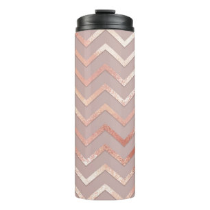 Garrafa Térmica Rosa dourado: padrão de safra elegante.