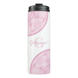 Garrafa Térmica Rosa Dusky Personalizado Grande Milênio Mandala