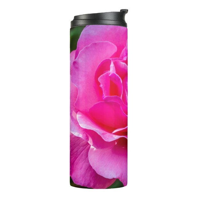 Garrafa Térmica Rosa rosa delicada. (Giro à esquerda)