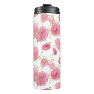 Garrafa Térmica Rosas rosa