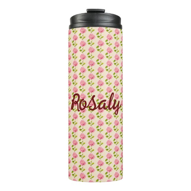 Garrafa Térmica Rosen Muster rosa pink (Frente)