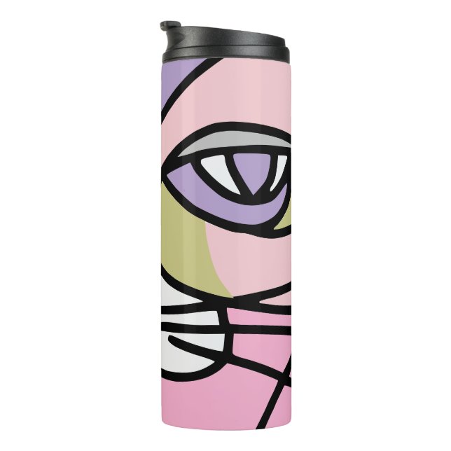 Garrafa Térmica Rosto de gato (Rotação à direita)