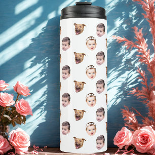 Garrafa Térmica Rosto Personalizado, Oferta Única de 3 Fotos para