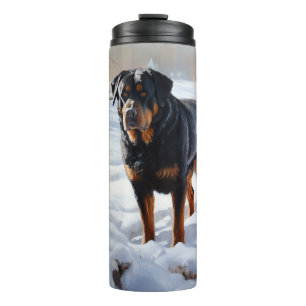 Garrafa Térmica Rottweiler Deixe Nevar Natal
