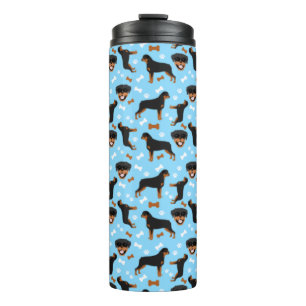 Garrafa Térmica Rottweiler Rottie Pattern Pawprint
