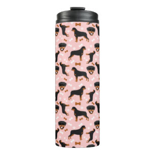 Garrafa Térmica Rottweiler Rottie Pattern Pawprint Tumble Térmico