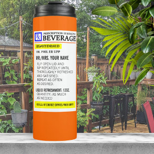 Garrafa Térmica Rótulo de Impressão Engraçado