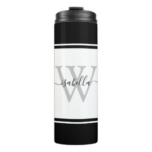 Garrafa Térmica Rótulo Monogramado Feminino Moderno Tendente a Pre