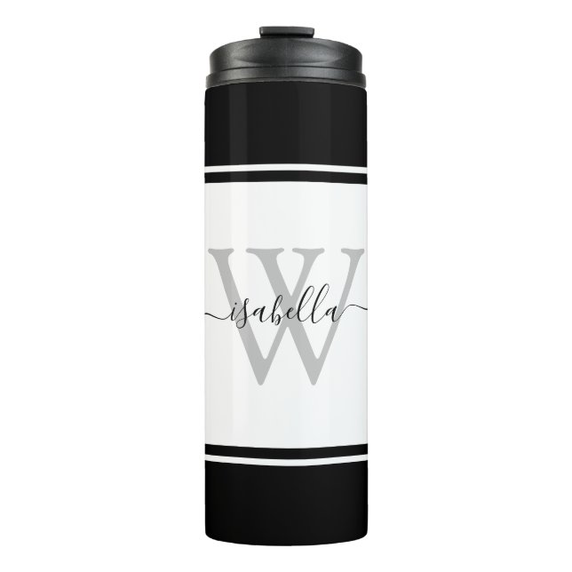 Garrafa Térmica Rótulo Monogramado Feminino Moderno Tendente a Pre (Frente)