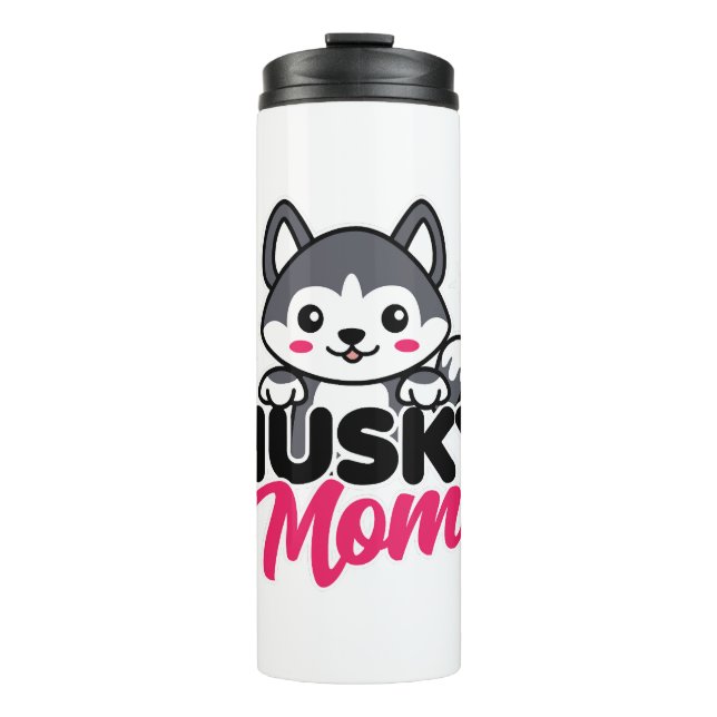 Garrafa Térmica Rouco Cachorro Mãe Cute Kawaii Design (Frente)