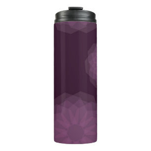 Garrafa Térmica Roxo, abstrato floral simples moderno legal, na