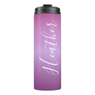 Garrafa Térmica Roxo Violeta & Letra Branca Personalizada