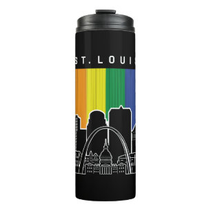 Garrafa Térmica Rua Louis Missouri Rainbow Flag LGBTQAI Pride