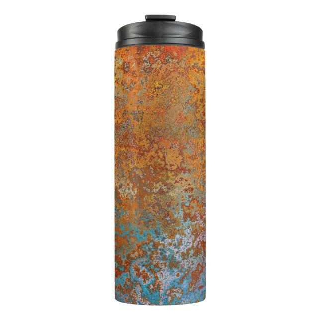 Garrafa Térmica Rusty, Verdigris, Grunge Steampunk (Frente)