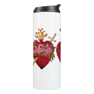 Garrafa Térmica Sagrada Família Corações Térmico Tumbler