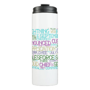 Garrafa Térmica Salesforce Word Cloud Thermal Tumbler