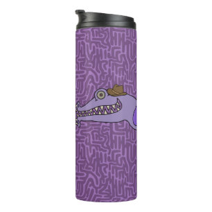 Garrafa Térmica Sally e Roy em Doodles Roxos