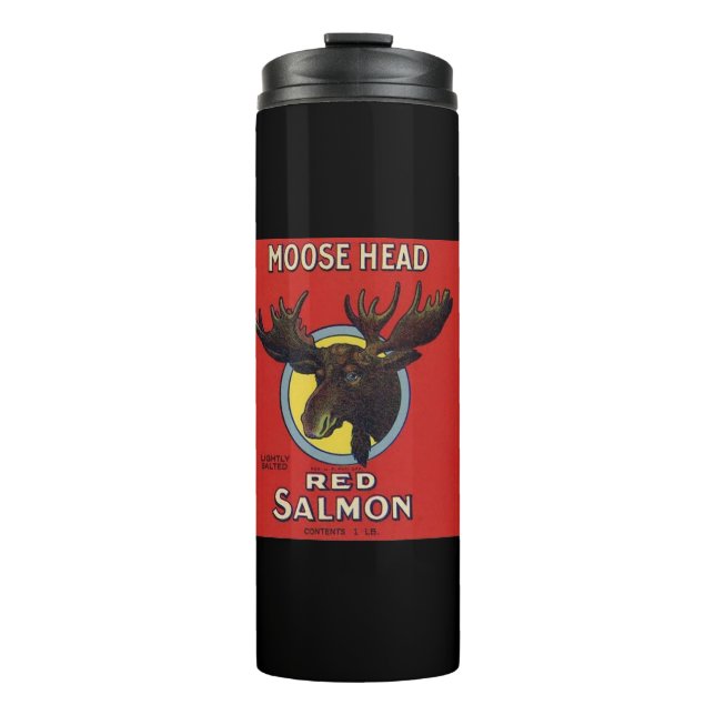 Garrafa Térmica Salmões vermelhos principais dos alces (Frente)