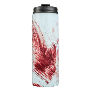 Garrafa Térmica Sangue e marcas sangrentas na velha banheira. Hall