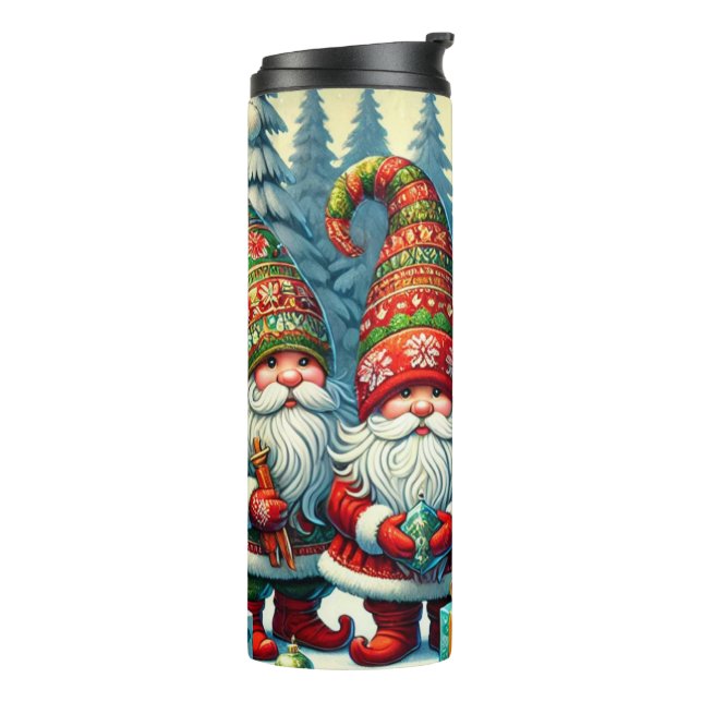Garrafa Térmica Santa Gnome Holiday Tumbler – Festive Gift Idea (Giro à esquerda)