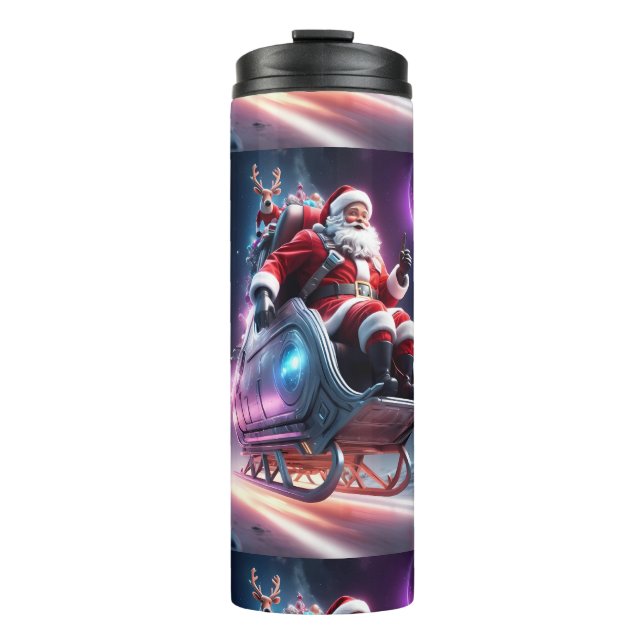 Garrafa Térmica Santa in Space | A Futuristic Christmas Odyssey (Frente)