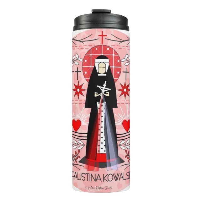 Garrafa Térmica Santo Thermal Tumbler: Rua. Faustina Kowalska (Frente)
