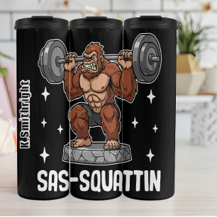 Garrafa Térmica Sasquatch Fazendo um Quadrado Barbell