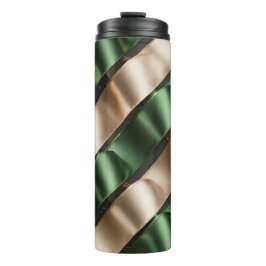 Garrafa Térmica Satin Ribbon Pattern – Elegant Soft Fabric Loop 