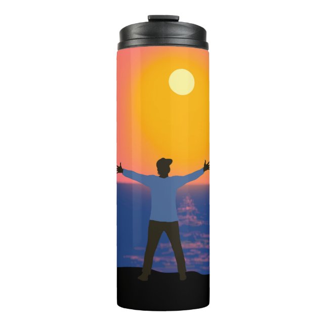Garrafa Térmica Saudação ao Sol (Frente)