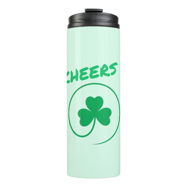 Garrafa Térmica Saúde, Clover, Shamrock, Irish Green, St Patricks (Frente)