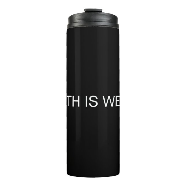 GARRAFA TÉRMICA  SAÚDE É TUMBLER TÉRMICO DE RIQUEZA (Frente)