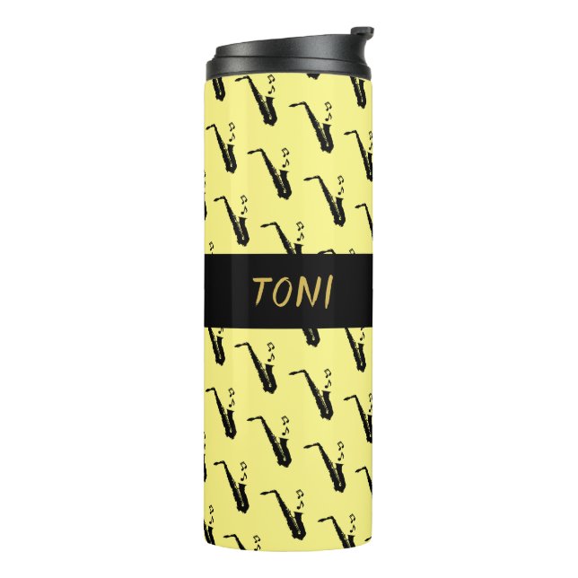 Garrafa Térmica Saxofone Legal Yellow Music (Giro à esquerda)