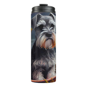 Garrafa Térmica Schnauzer num Remo: Uma Aventura Cênica