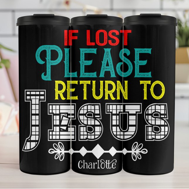 Garrafa Térmica Se Perdido Por Favor Devolva Jesus (Criador carregado)